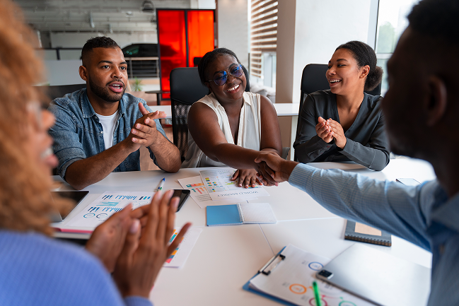 Team of consultants collaborating